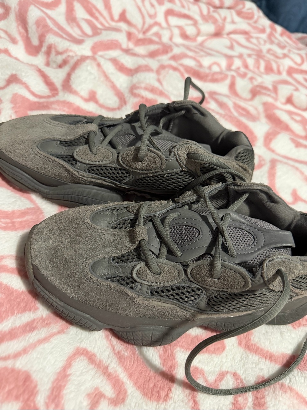Womens adidas x Yeezy Grey Athletic Casual Sneakers
